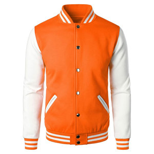 Blouson Bomber Homme Style Universitaire à Capuche 100% Laine Toile Style Letterman Classique Sportif Décontracté avec Col Montant Vêtement d'extérieur - Product Image 1