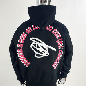 เสื้อฮู้ดแขนยาวสำหรับผู้ชายเสื้อฮู้ดปักลายเสื้อมีฮู้ดสไตล์เกาหลีออกแบบได้ตามต้องการ - Product Image 2