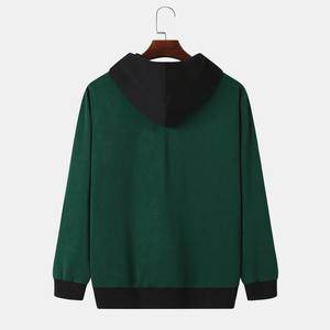 Vente chaude 2025 Polyester et 100% Coton Polaire Couleur Verte Hommes Hoodies Pull À Capuche Warm up Hoodies Vêtements Pour Hommes - Product Image 2