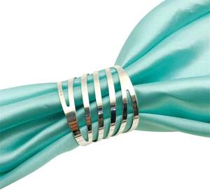 Rond de serviette en acier inoxydable pour décoration de table de fête de mariage Hôtels et restaurants Rond de serviette en acier inoxydable de table - Product Image 4