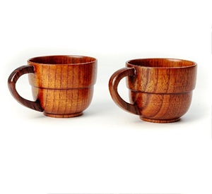 แก้วกาแฟไม้แฮนด์เมด Retro ถ้วยสีน้ําตาลแก้วถ้วยกาแฟไม้ที่เป็นของแข็งพร้อมฉนวนกันความร้อน แฮนด์เมด ดีไซน์ไม่ซ้ําใครผลิตในอินเดีย - Product Image 5