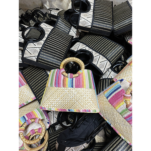 Panier de rangement en rotin Hanoi HUONGDANG, sac fourre-tout multifonction écologique réutilisable en paille, sac de plage 2023 pour femme - Product Image 6