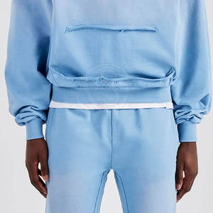 Conjunto Deportivo Informal de Invierno 2025 para Hombre, Sudadera con Capucha y Pantalones de Felpa Francesa, Logotipo y Color Personalizables, Diseño Sólido, Superventas - Product Image 3