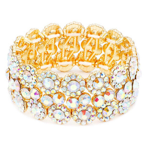 Bracciale elegante e braccialetti di cristallo con diamante nero placcato - Product Image 6