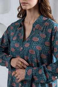 ชุดเดรสผ้าลินินสำหรับผู้หญิงชุดเดรสลำลองสไตล์ปากีสถานแบบดั้งเดิมปรับขนาดได้ - Product Image 2