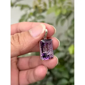 จี้คริสตัลสีเงิน925พร้อมมรกตและอเมทิสต์คอลเลกชันสุดหรู - Product Image 2