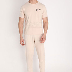 ชุดวอร์มผ้าฝ้าย100% สีพื้นสำหรับผู้ใหญ่ชุดวอร์มสำหรับผู้ชายสำหรับฤดูร้อนสั่งทำได้ - Product Image 1