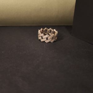 Hip Hop Exclusive Design 18Kt Fine Gold Ladies Diamond Ring Sterling Silver <b>Swag</b> For Daily Wear - Product Image 3