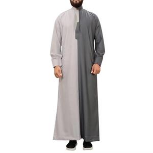 Conceptions personnalisées à bas prix Robes Jubba pour hommes du Moyen-Orient Tissu textile en polyester filé rouge d'été Thobe arabe - Product Image 1