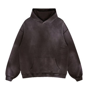 Nouveau sweat à capuche en éponge lavé à l'acide pour hommes et femmes utiliser des sweats à capuche brodés d'hiver en tissu lourd personnalisés - Product Image 2