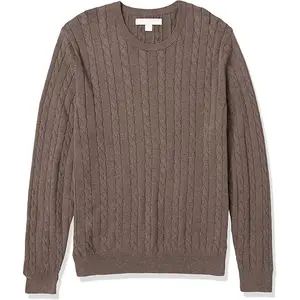 Nuovo arrivo OEM inverno traspirante Logo personalizzato maglia di cotone lana traspirante maglione da uomo lavorato a maglia