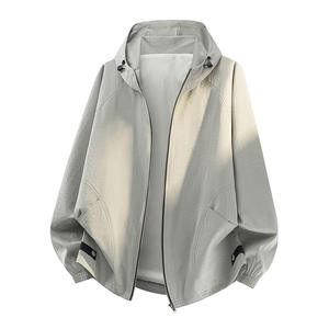 Veste d'hiver pour homme réversible à capuche, vêtements de travail décontractés, veste d'extérieur fine, coupe-vent, imperméable, 100% polyester, motif floral teinté - Product Image 4