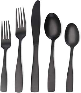 Designer Glossy Finishing Stainless Steel <b>Cutlery</b> with <b>Black</b> Finished Handle Standard Quality Hotel Flatware <b>Set</b> - Product Image 3