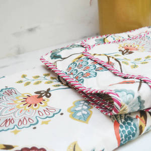 Fierté traditionnelle de paon partout imprimé Double réversible Dohar 100% coton Premium point à la main 90*115 "taille support couette - Product Image 6