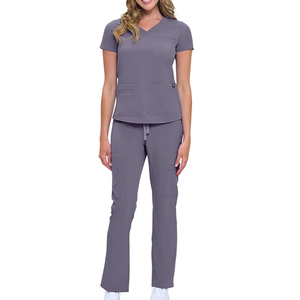 Conjuntos de Uniformes Médicos de Talla Grande para Enfermeras, Uniformes Médicos Ajustados para Mujer, Conjuntos de Uniformes Médicos de Spandex para Mujer para Hospital - Product Image 1