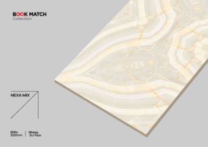 Azulejos de Porcelana de Gran Formato 600x1200mm con Efecto Mármol, Acabado Brillante y Mate, Antibacterianos, para Uso en Pisos y Paredes Interiores de Villas - Product Image 3