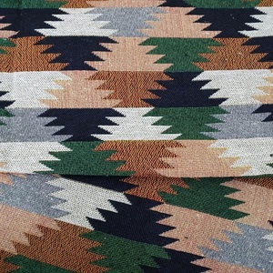 High Quality Women's Warp Yarn Dyed Jacquard Custom Logo Printing Large Capacity Cotton <b>Fabric</b> Handbag Wholesale Weaved Bag - Product Image 6