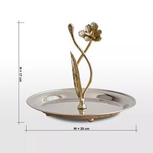 Lot de 3 bols décoratifs bas orchidées finition argentée pièces élégantes parfaites pour la table de bureau à domicile ou la fête d'Inde - Product Image 3