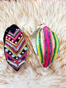 Diadema de terciopelo personalizada para el día de San Valentín con diadema bordada con cuentas Lentejuelas Accesorios para el cabello para niños - Product Image 5