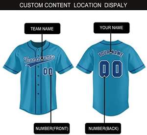 Nouveau maillot de baseball et de softball-Chemise boutonnée avec nom et numéro personnalisés pour hommes, femmes et jeunes - Product Image 5