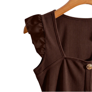 Blusa Casual de Verano para Mujer, Cuello Cuadrado, Manga Corta, Botones al Frente, Corte Holgado, 100% Algodón, Color Sólido - Product Image 3