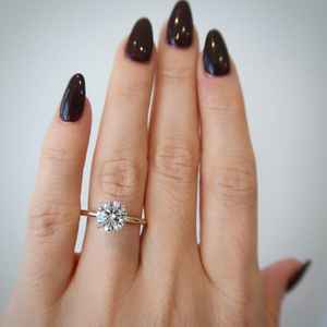 Bague de fiançailles en diamant de laboratoire, or massif 10 carats, certifiée IGI, tendance, luxe, 1 carat, couleur D, taille brillant, solitaire CVD - Product Image 1