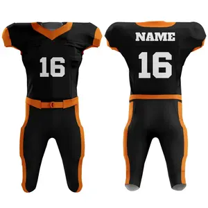 Uniforme de fútbol americano personalizado de poliéster 100% superventas, camiseta de talla grande para jóvenes y adultos con mangas cortas - Product Image 6