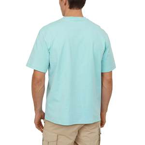 Premium suave 100% algodón Hip Hop camisetas en blanco para hombres Loose Fit Heavyweight camiseta Ringer Drop Shoulder O-Neck camiseta para hombres - Product Image 4