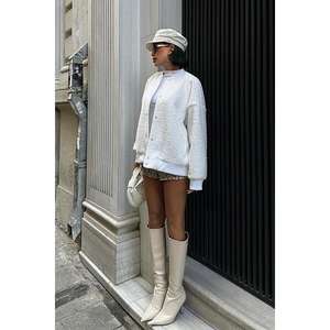 Blouson bomber pour femme en fourrure bouclée, modèle 6120 - Product Image 4