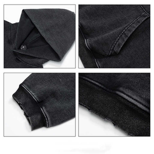 Vente en gros Pull-over à capuche 100% coton avec boutons et col personnalisés Sweatshirts d'hiver grande taille - Product Image 5