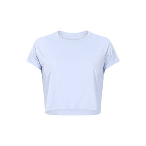 Camiseta sin mangas de algodón de alta calidad XL para mujer, Chaleco corto de punto transpirable para gimnasio, estampado de logotipo personalizado para Yoga Casual - Product Image 3