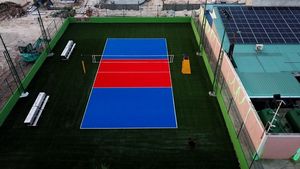 Poste central <span class=keywords><strong>de</strong></span> <span class=keywords><strong>voleibol</strong></span> con altura, equipo <span class=keywords><strong>de</strong></span> césped artificial <span class=keywords><strong>de</strong></span> tierra neta <span class=keywords><strong>para</strong></span> canchas verticales, equipo <span class=keywords><strong>de</strong></span> <span class=keywords><strong>cancha</strong></span> <span class=keywords><strong>de</strong></span> Maldivas - Product Image 3