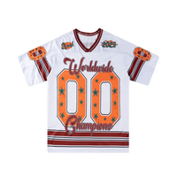 Maillots de football américain vintage streetwear urbain, impression par sublimation graphique personnalisée, séchage rapide, anti-UV, anti-bactérien, respirant