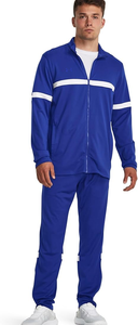 Survêtements thermiques en tricot à fermeture éclair complète pour hommes, survêtements thermiques à coupe ajustée en polaire technique avec logo personnalisé avec jogging latéral, survêtement américain à fermeture éclair complète - Product Image 2