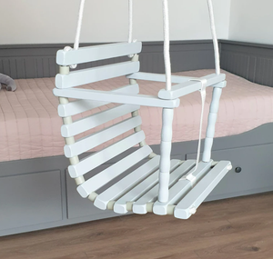 Balançoire pour bébé, balançoire en bois personnalisée faite à la main, premier anniversaire - Product Image 3