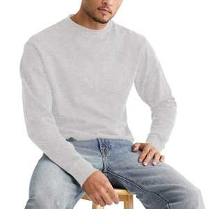 Haute qualité unisexe automne hiver sweats 100% coton respirant à manches longues col rond personnalisable Logo sweats à capuche unis - Product Image 2