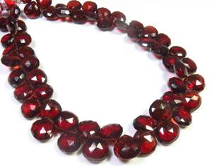 Gros Lot Naturel Mozambique Grenat Asscher Coupe Perles À Facettes 9 "Strand 7.5-8mm Africain Rouge Oeil De Chat De Haute Qualité En Vrac - Product Image 4
