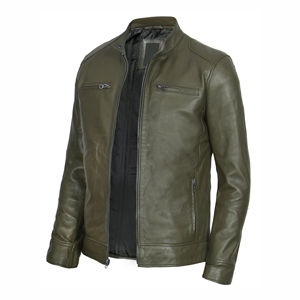 Veste en cuir pour homme de qualité supérieure, tailles personnalisées en gros, différentes couleurs disponibles, meilleure vente de vestes en cuir pour homme - Product Image 1