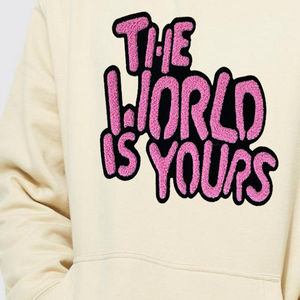 Vente en gros de sweats à capuche surdimensionnés avec broderie en chenille pour homme en coton mélangé à manches longues de haute qualité pour l'hiver - Product Image 6