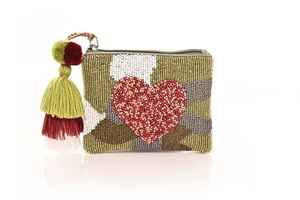 Porte-monnaie brodé à la main avec perles détaillées - Product Image 4