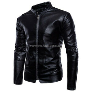 Chaqueta de cuero con logotipo personalizado de alta calidad para hombres Precio de venta al por mayor Ropa Chaqueta de cuero resistente al viento para hombres - Product Image 1