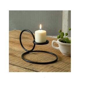 Diseño de hojas de aluminio antiguo negro Centros de mesa Portavelas decorativo La mejor calidad - Product Image 3