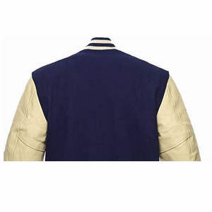 Chaqueta de Béisbol Personalizada para Hombre con Diseño de Chaqueta Universitaria y Cuello Alto, Letra Personalizada para Primavera - Product Image 1