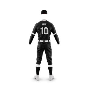 Jersey de béisbol con botones sublimados de poliéster personalizado con pantalón de tercer cuarto, proveedor de uniformes de béisbol personalizados en Pakistán - Product Image 3