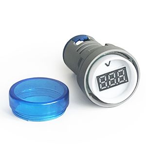 AEK-Tech BJ-22VMS Mini voltmètre numérique AC 22 mm 60-500 V LED bleu - Product Image 5