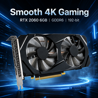 Nouvelle carte graphique de jeu XHVGA RTX 2060 6 Go GDDR6 192 bits à double ventilateur 4K pour ordinateur de bureau PCI Express 16 nm 14000 MHz 1365 MHz