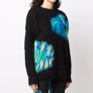 Meilleure qualité personnalisée en usine pull en mohair chaud pour femmes à col rond pour l'hiver pull en mohair respirant avec des couleurs personnalisées - Product Image 1