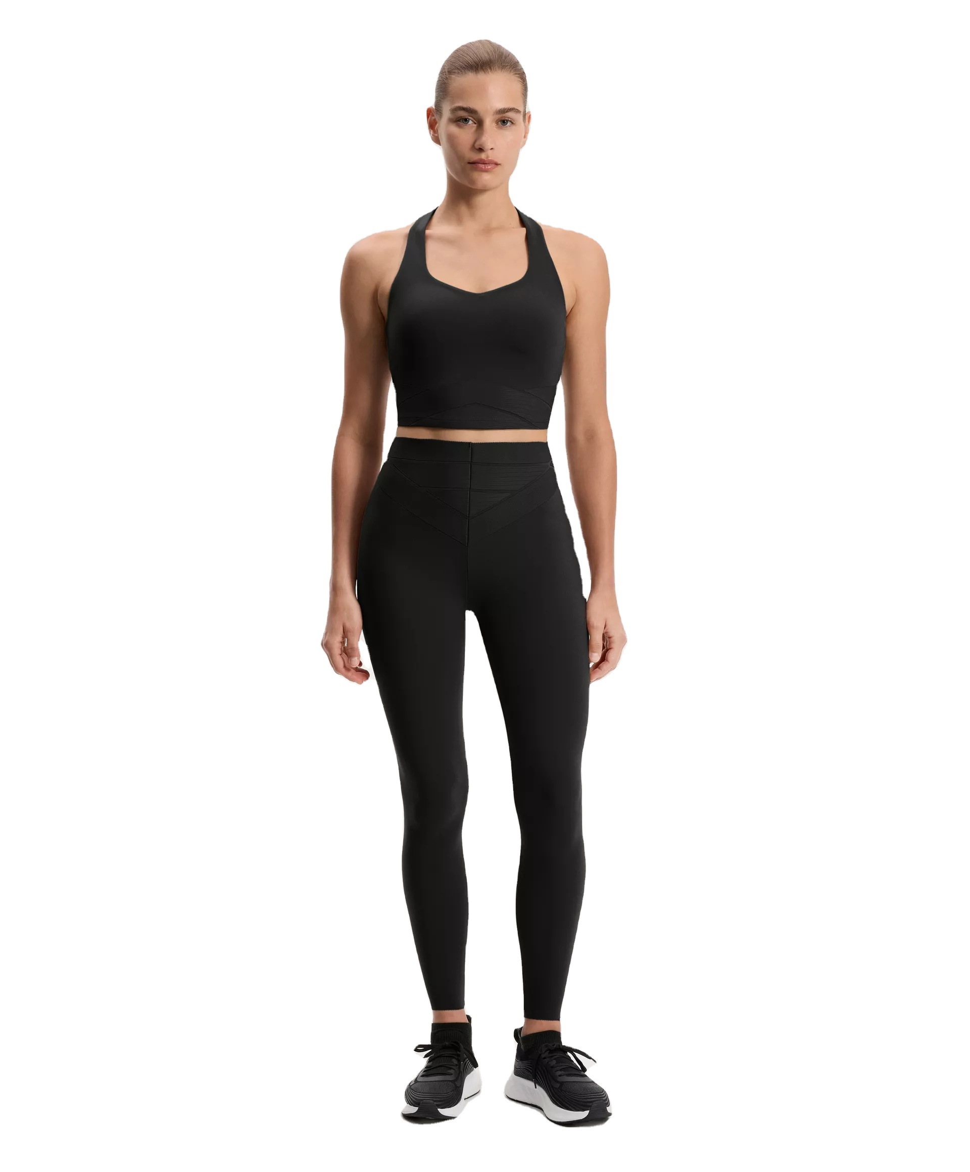 Women's Solid Yoga Leggings-Full Length Spandex/Nylon High Waist Plus Size Seamless Wrinkle-Resistant Elastic Waist Power Gym