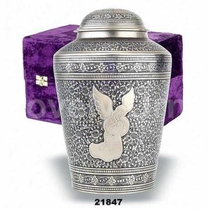 Engraved Angel Brass Cremation Funeral Adult Urns <b>for</b> Human <b>Ashes</b> Free Velvet <b>Box</b> - Product Image 1