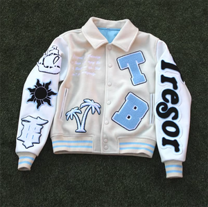 Veste de baseball pour homme, streetwear personnalisé, prix d'usine, 100% polyester, manches longues, col montant, vêtements de sport d'hiver - Product Image 1